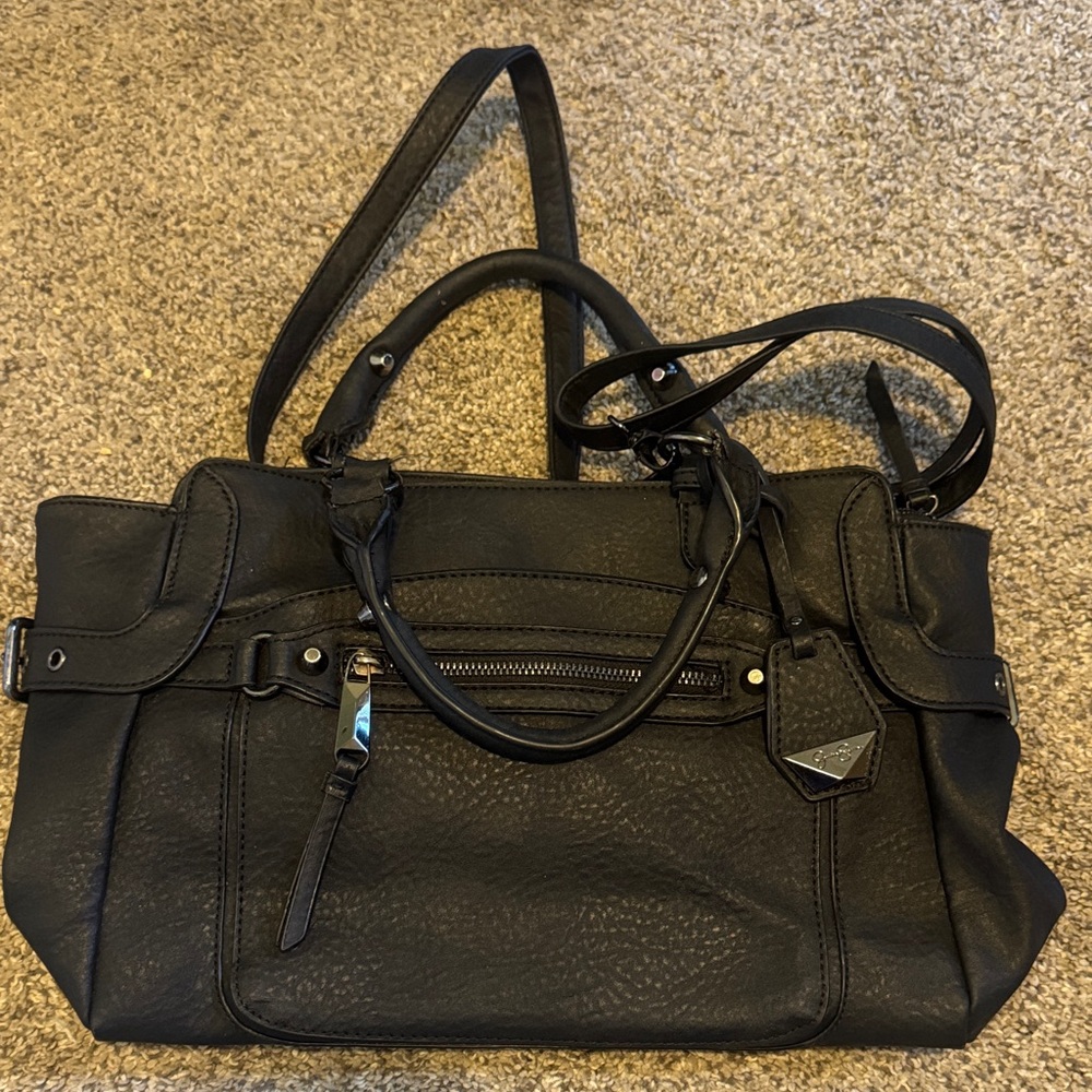 Jessica Simpson Black Leather Women's Bag Purse